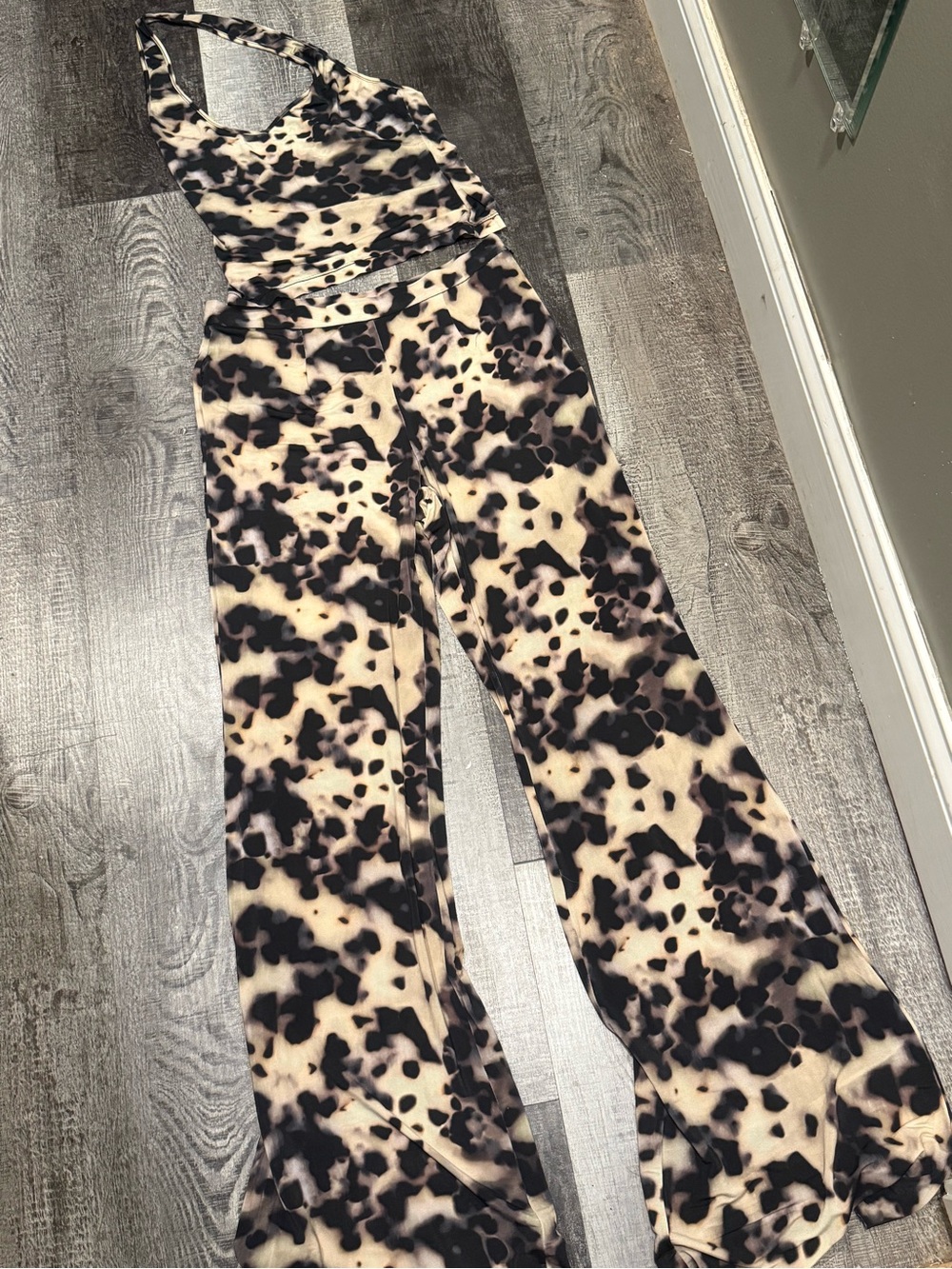 PRISCAVera halter and flare pant set!!